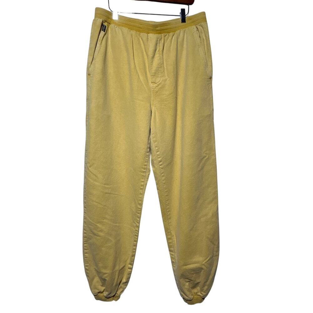 Crazy Shirt Hawaii Joggers XL Yellow Cotton Twill Sweatpants